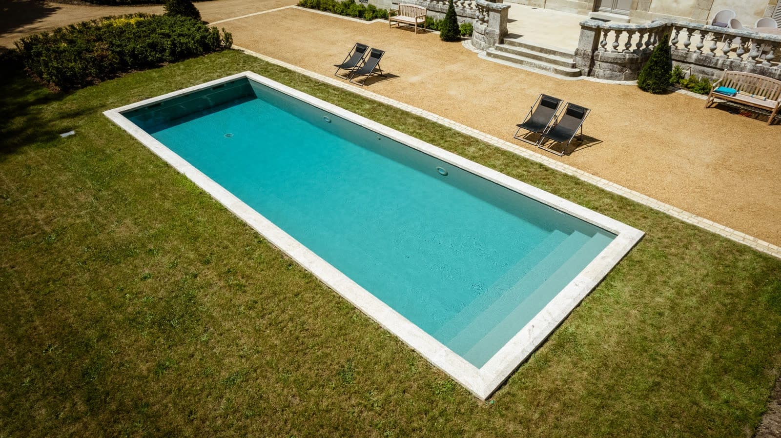 Couloir de nage à l’eau verte en membrane Alkorplan Vogue Tropical